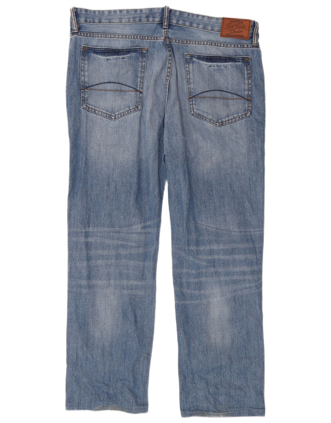 Fat Face Herre Straight Jeans W38 L29 Blå Bomuld