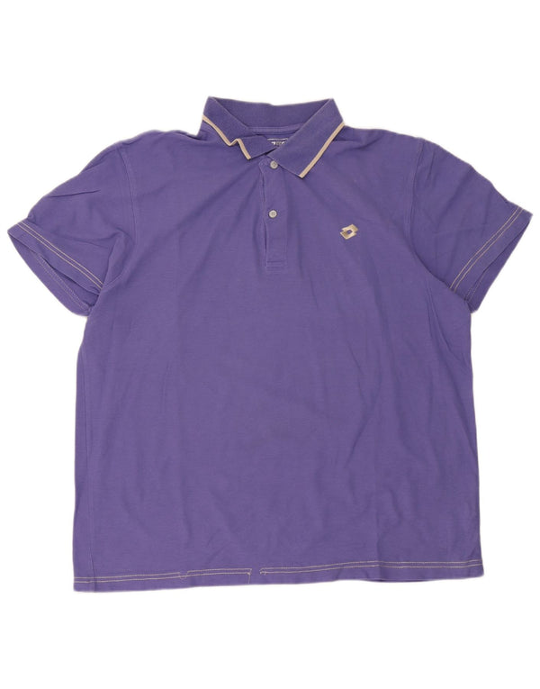 Lotto Herre Polo Shirt 2XL Lilla Bomuld