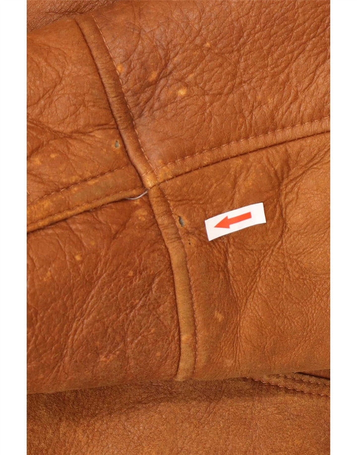 Vintage Herre Shearling Jacket UK 42 XL Brown Shearling
