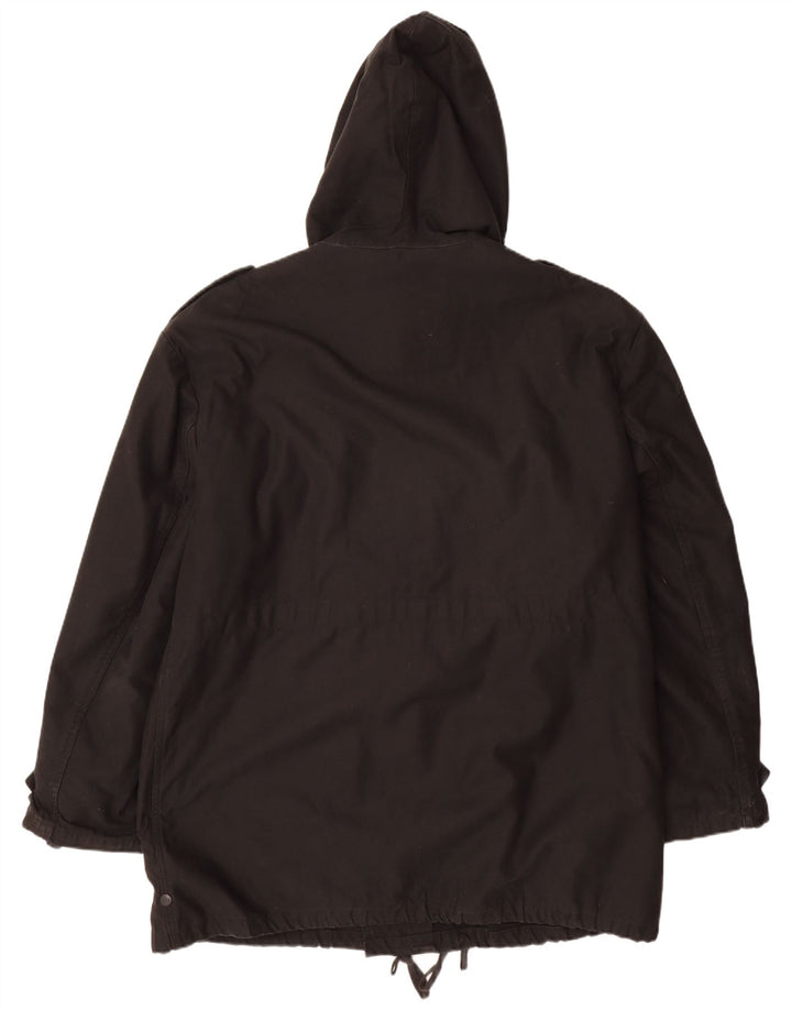 BRANDIT Herre Hooded Parka Jacket UK 46 3XL Sort Polyester
