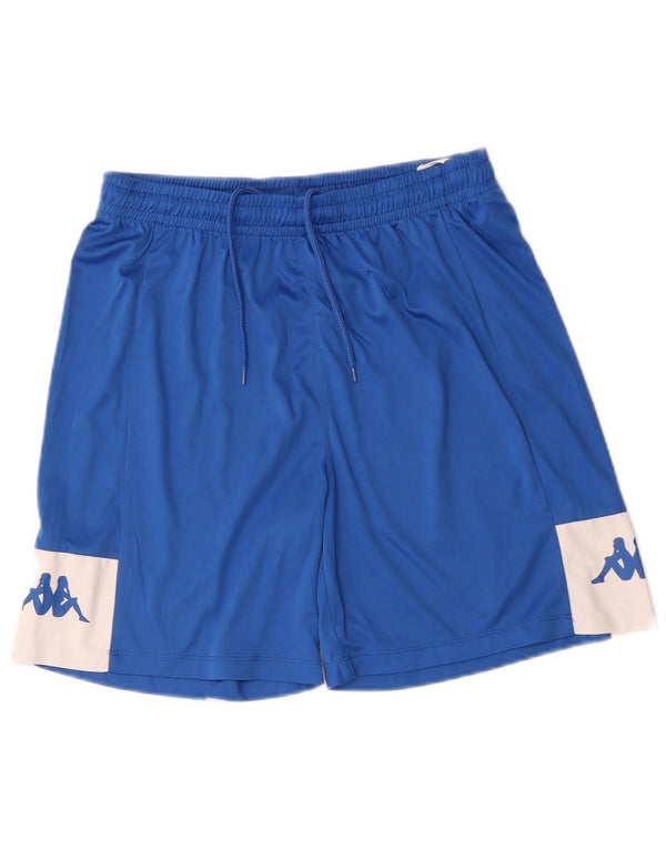 Kappa Boys grafiske sportsshorts 15-16 år Medium Blue Colourblock