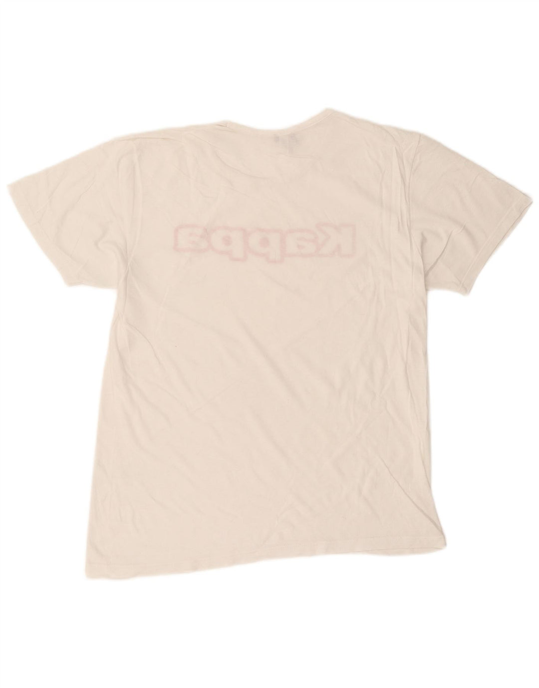 Kappa Herre Grafisk T-Shirt Top XL Hvid Bomuld