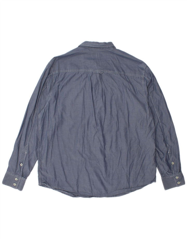 Tommy Bahama Herre Modern Fit Shirt XL Blå Lyocell