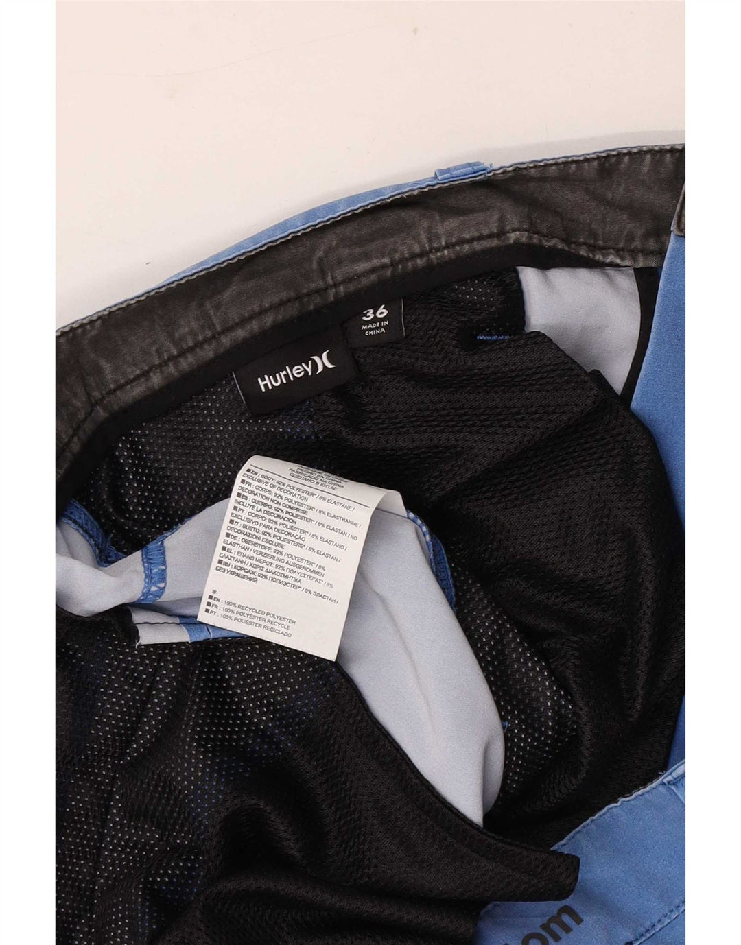 Hurley Herre Chino Shorts Large W36 Blå Polyester