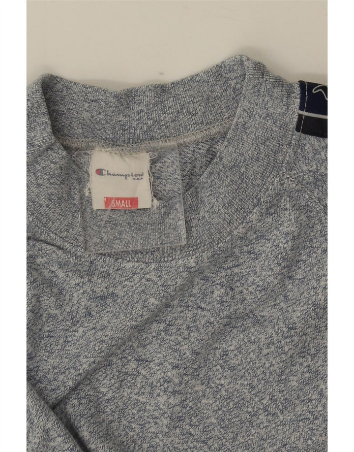 Champion Herre Grafisk T-Shirt Top Lille Blå Flecked