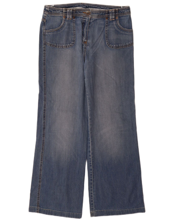 Marks & Spencer Dame Jeans med brede ben UK 14 Large W32 L30 Blå Bomuld