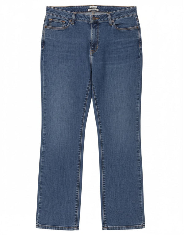L.L.Bean Dame Classic Fit Straight Jeans US 14 XL W34 L29 Blå Bomuld