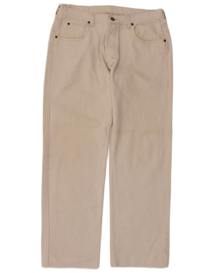 LEE Straight Jeans til mænd W36 L29 Beige Bomuld