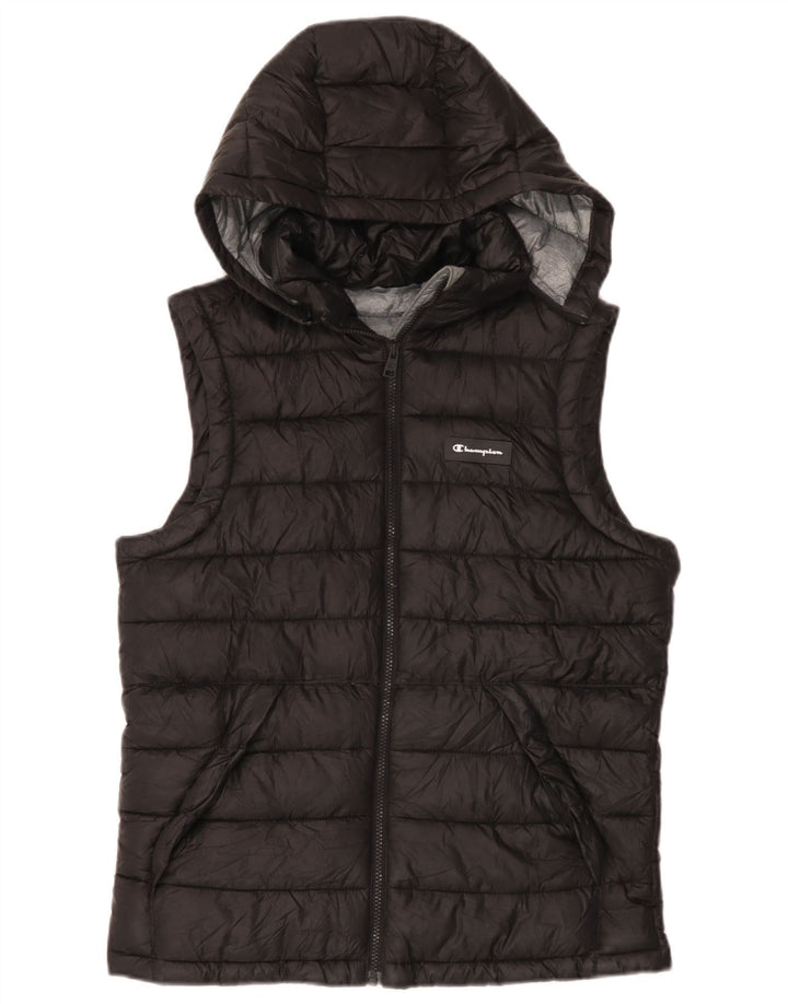 Champion Herre Hætte polstret Gilet UK 36 Lille sort polyester
