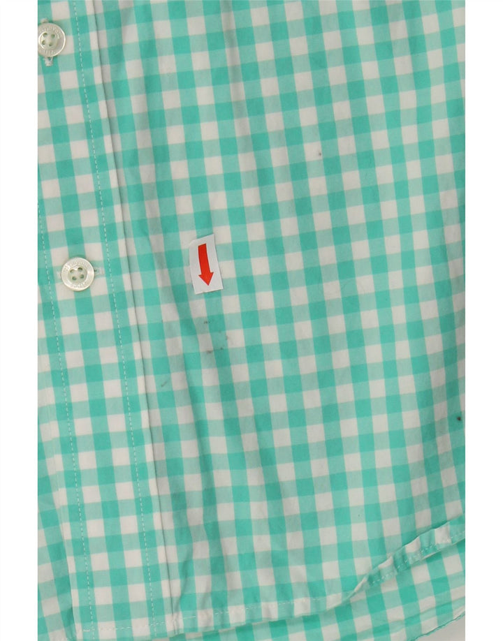 VINEYARD VINES Herre Slim Fit skjorte Medium Turkis Gingham Cotton