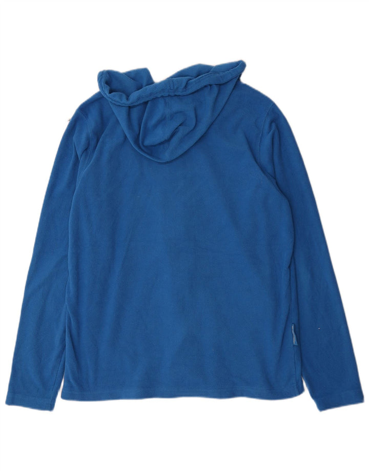 Mountain Warehouse Herre hættejakke i fleece UK 38 Medium Blue Polyester
