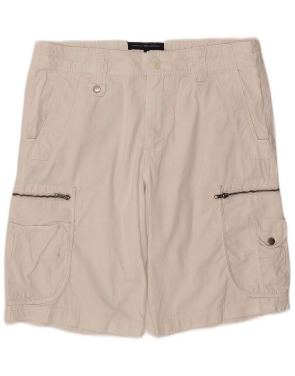 French Connection Herre Cargo Shorts W36 Large White Bomuld