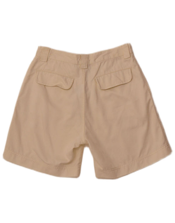 REEBOK Womens High Waist Chino Shorts UK 12 Medium W28 Beige Cotton