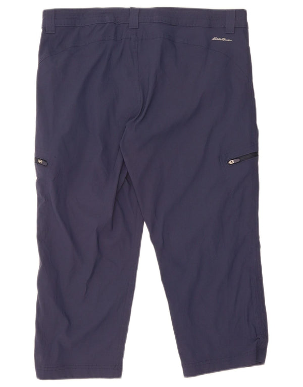 Eddie Bauer Dame Vandre Capri Bukser US 10 Large W34 L21 Blå Nylon