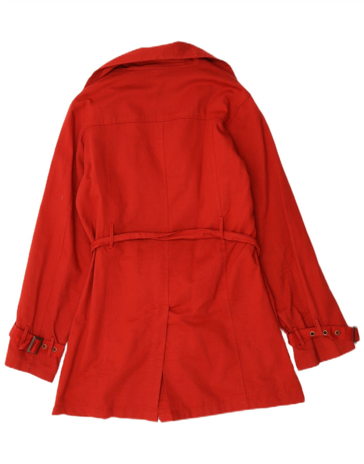 Naj Oleari kvinders oversize trenchcoat US 2 XS rød bomuld