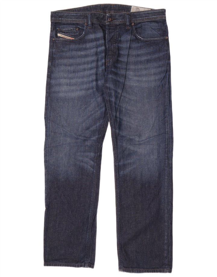 Diesel Straight Jeans til mænd W36 L32 Blå Bomuld
