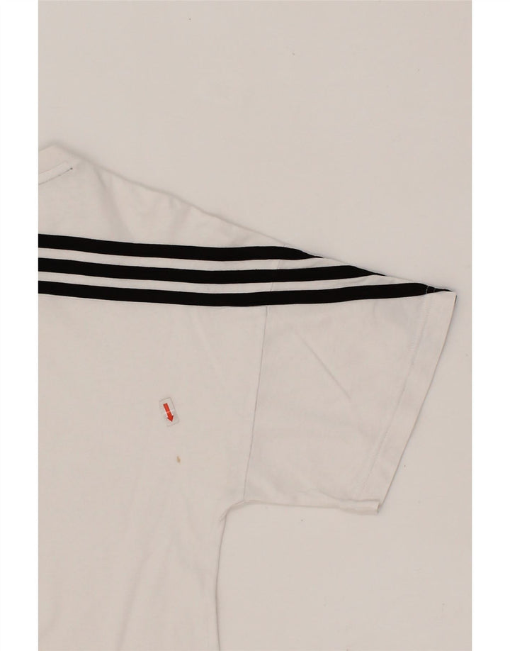 ADIDAS Girls T-Shirt Top 13-14 Years White Vintage Adidas and Second-Hand Adidas from Messina Hembry 