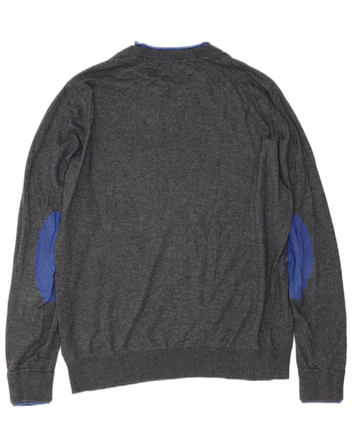 Gas Herre Crew Neck Jumper Sweater Medium Grey Bomuld