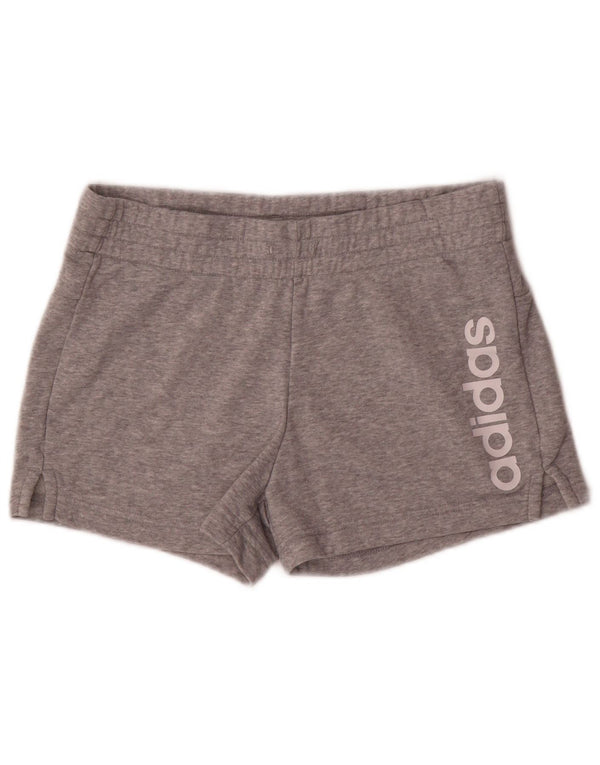 Adidas Graphic Sports Shorts til kvinder UK 8/10 Small Grey Bomuld