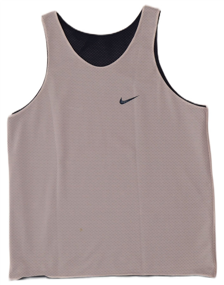 Nike Herre Vendbar Vest Top XL Navy Blue Polyester