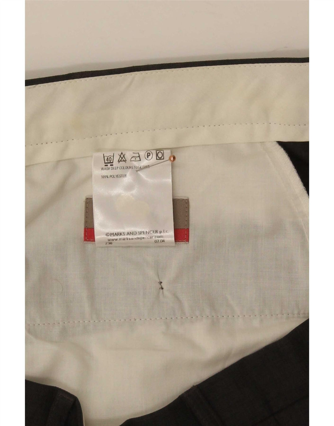 Marks & Spencer Straight Suit Bukser til mænd W40 L29 Grå polyester