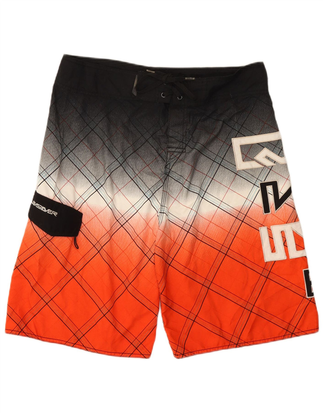 Quiksilver Herre grafiske svømmeshorts store orange ternet polyester