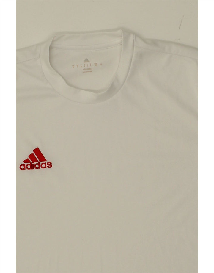 ADIDAS Mens Climalite T-Shirt Top Small White Polyester Vintage Adidas and Second-Hand Adidas from Messina Hembry 