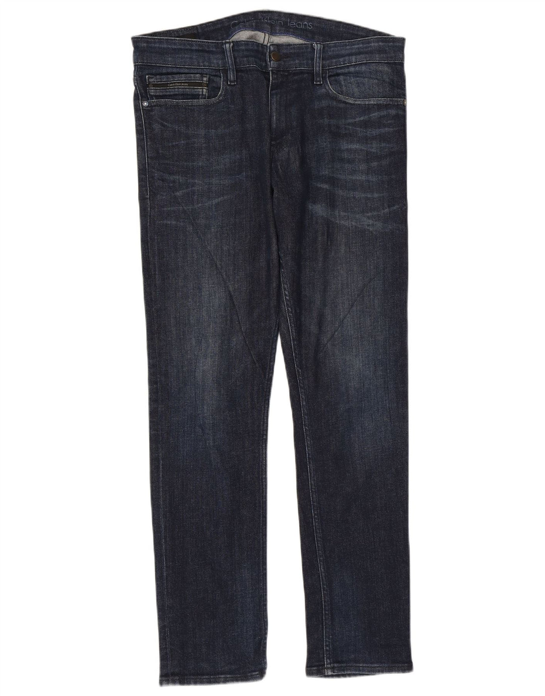 Calvin Klein Herre Slim Jeans W33 L32 Marineblå Bomuld