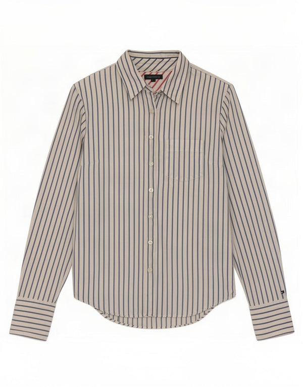 Tommy Hilfiger Dameskjorte US 6 Medium Blue Pinstripe Cotton