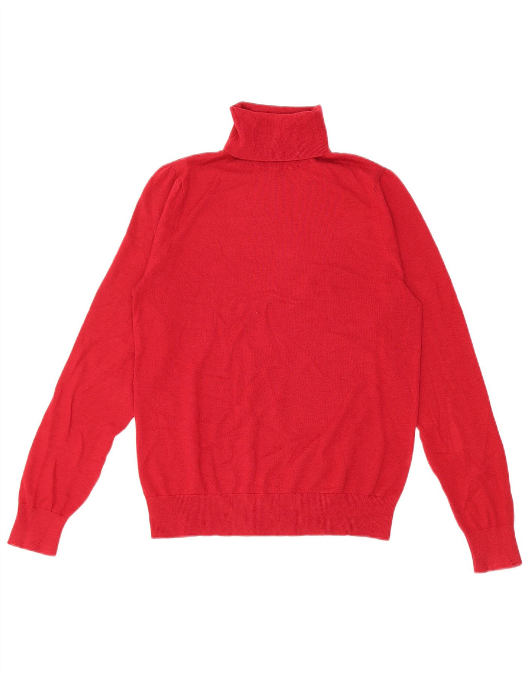 Massimo Dutti Dame Rullehals Sweater UK 10 Lille Rød Uld