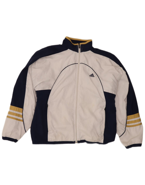 Adidas træningsdragt topjakke til kvinder UK 14 Large White Colourblock