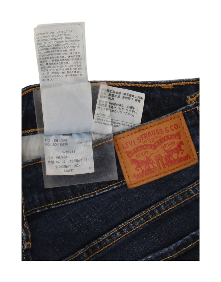 LEVI'S Womens 711 Skinny Jeans W30 L32 Blue Lyocell