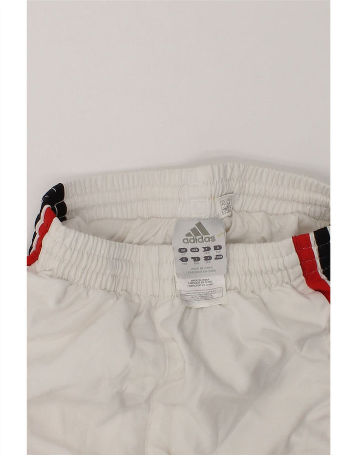ADIDAS Boys Sport Shorts 9-10 Years White Cotton | Vintage Adidas | Thrift | Second-Hand Adidas | Used Clothing | Messina Hembry 
