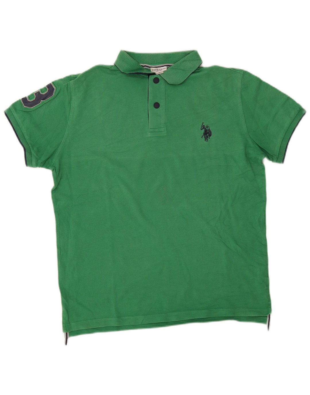 U.S. Polo Assn. Herre grafisk skjorte medium grøn bomuld