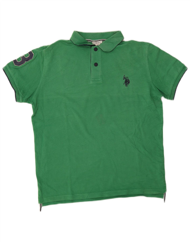 U.S. Polo Assn. Herre grafisk skjorte medium grøn bomuld