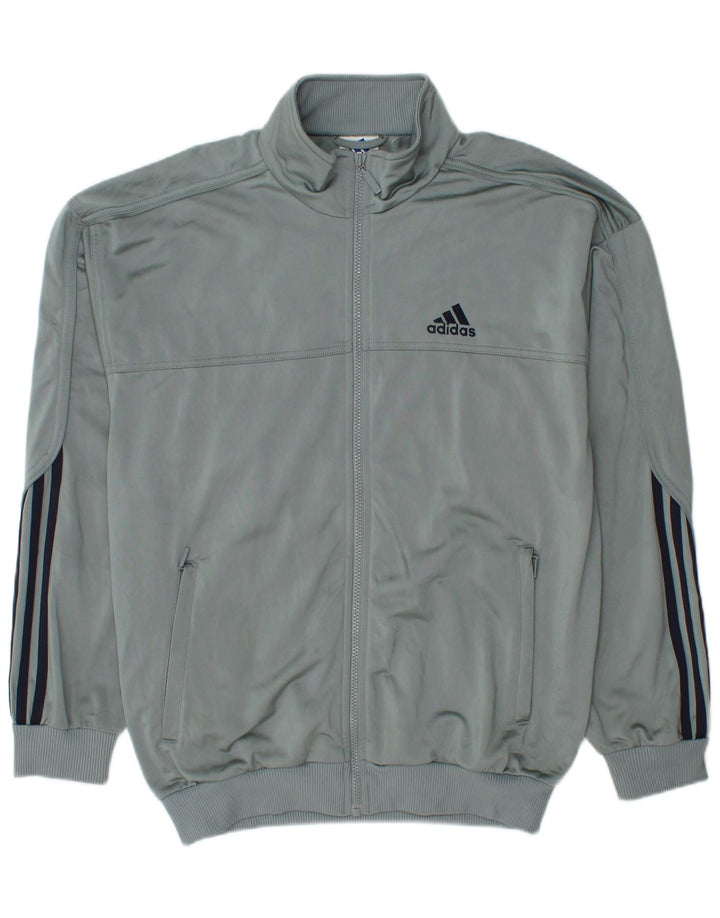ADIDAS Træningsdragt til mænd, topjakke UK 38/40 Medium Blue Polyester