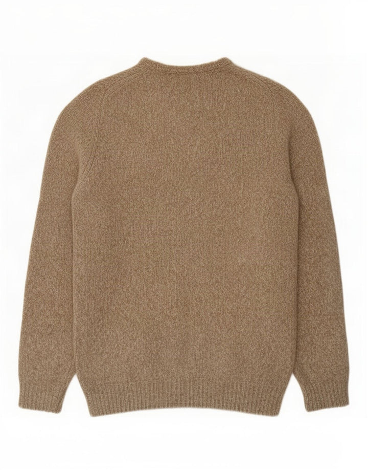 Massimo Dutti Herre Boat Neck Jumper Sweater XL Beige Flecked