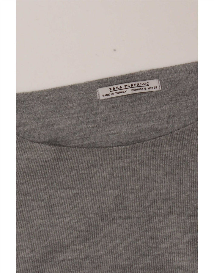 Zara Dame Trafaluc Oversized Top Langærmet UK 10 Lille Grå