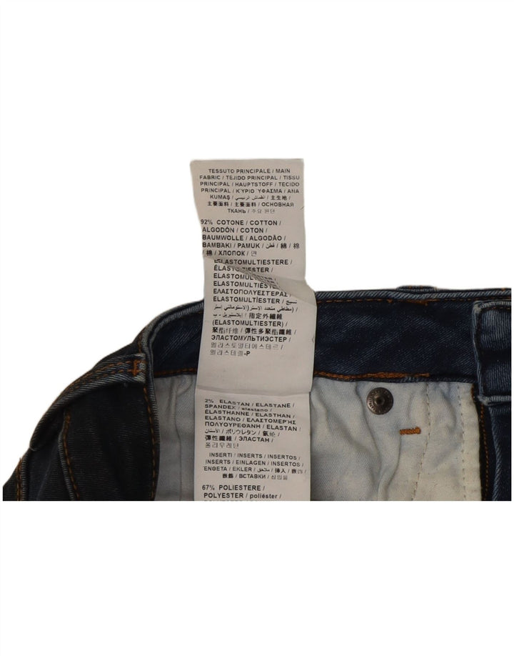Moschino Dame Skinny Jeans W26 L31 Marineblå Patchwork Bomuld