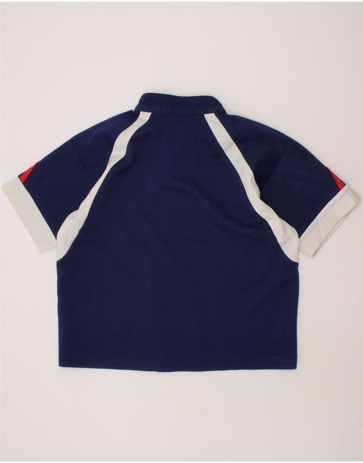 ADIDAS Boys Polo Shirt 9-10 Years Navy Blue Colourblock Polyester Vintage Adidas and Second-Hand Adidas from Messina Hembry 