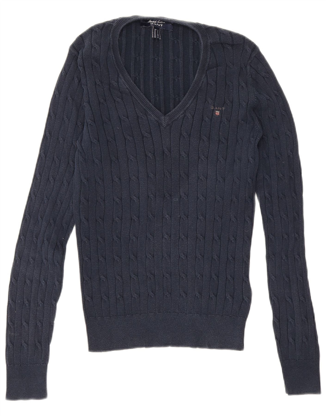 Gant Herre V-hals sweater lille marineblå bomuld