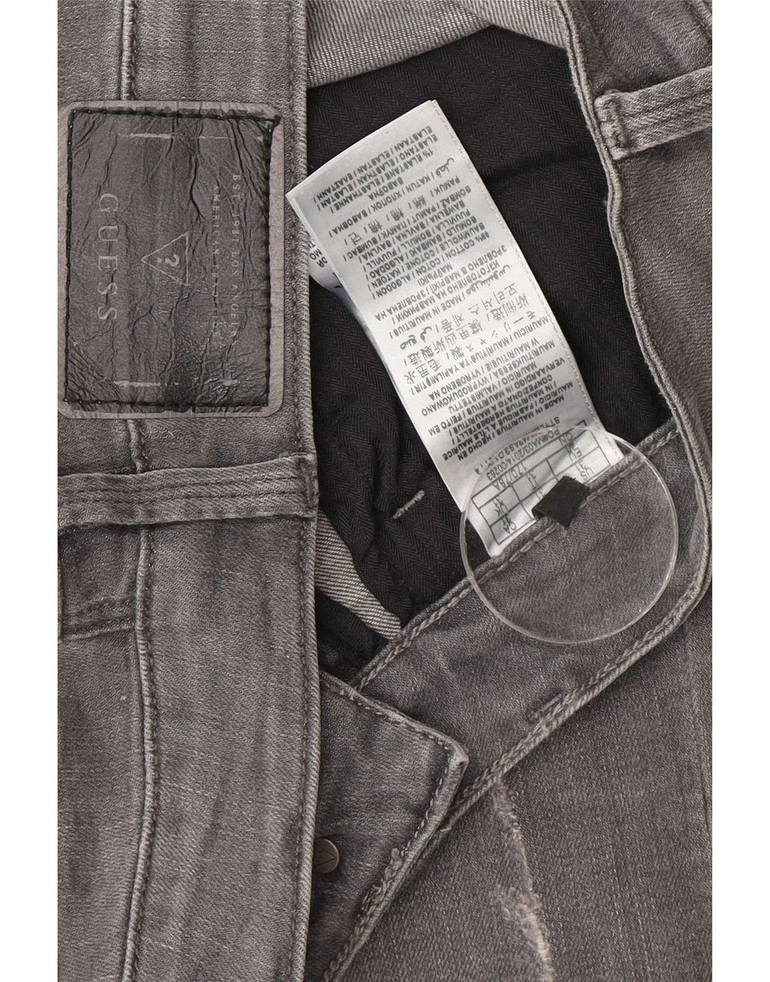 Guess Herre Distressed Slim Jeans W31 L33 Grå Bomuld