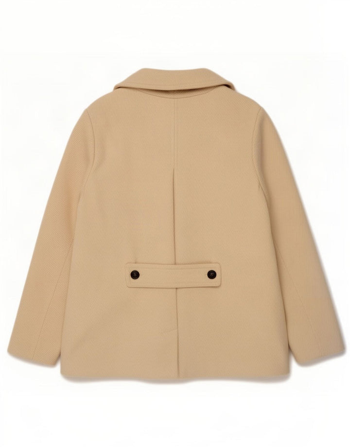 Gap Womens Pea Coat UK 18 XL Hvidstribet uld