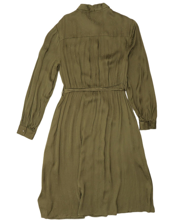 Scotch & Soda skjortekjole til kvinder UK 14 Medium Green Viscose
