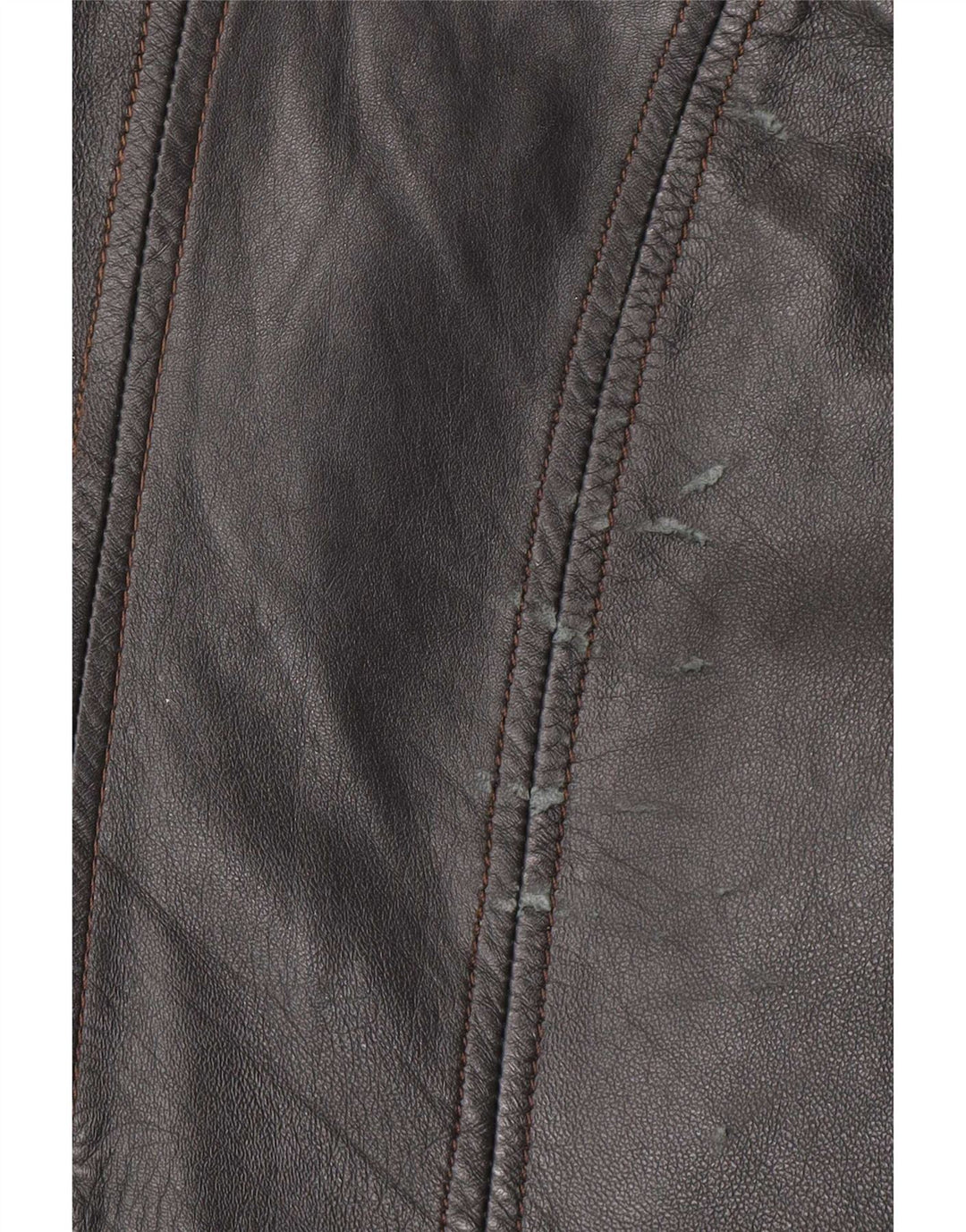 Promod Dame Læder Biker Jacket UK 14 Medium Sort