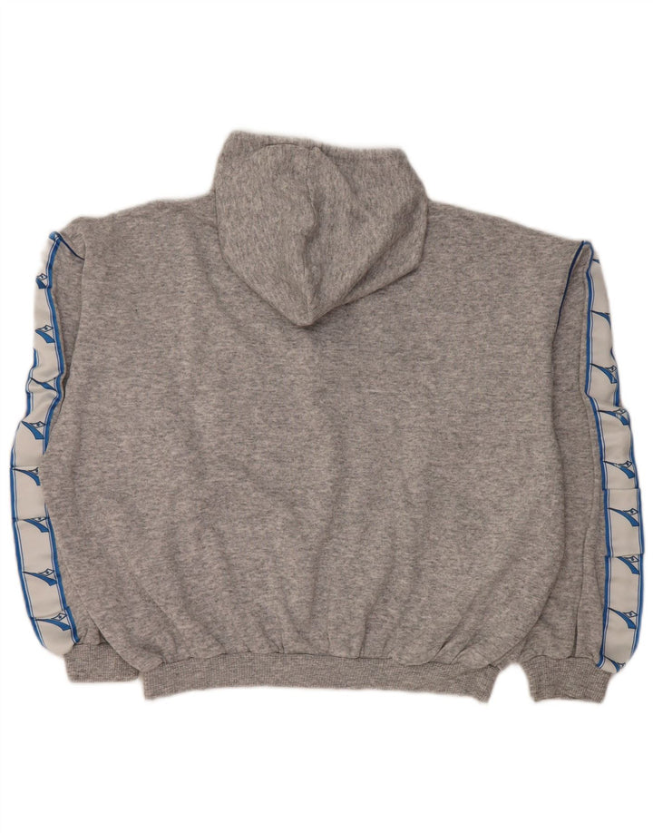 DIADORA Oversized grafisk hættetrøje til kvinder UK 12 mellemgrå