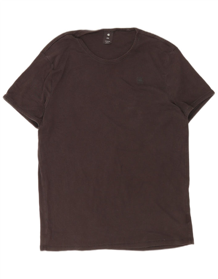 G-Star Herre T-Shirt Top 2XL Brun Bomuld