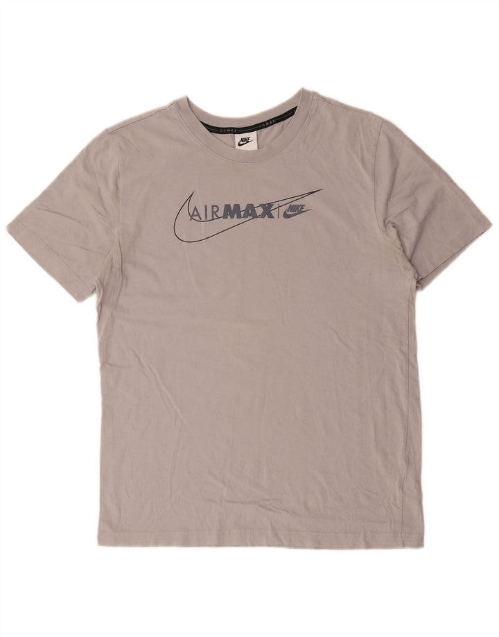 Nike Herre Air Max grafisk T-shirt top mellemgrå bomuld