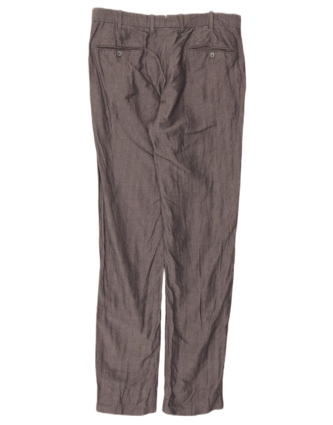 Massimo Dutti Herre Slim Suit Bukser EU 42 Large W32 L32 Grå Sildeben