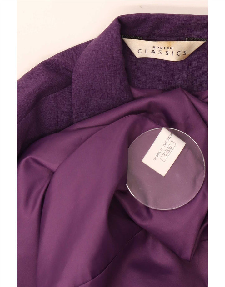 Modern Classics Dame Overfrakke UK 12 Medium Lilla Polyester